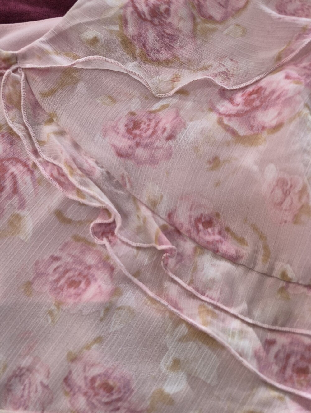 Floral Pink Ruffle Cami Top - Picture 8 of 8